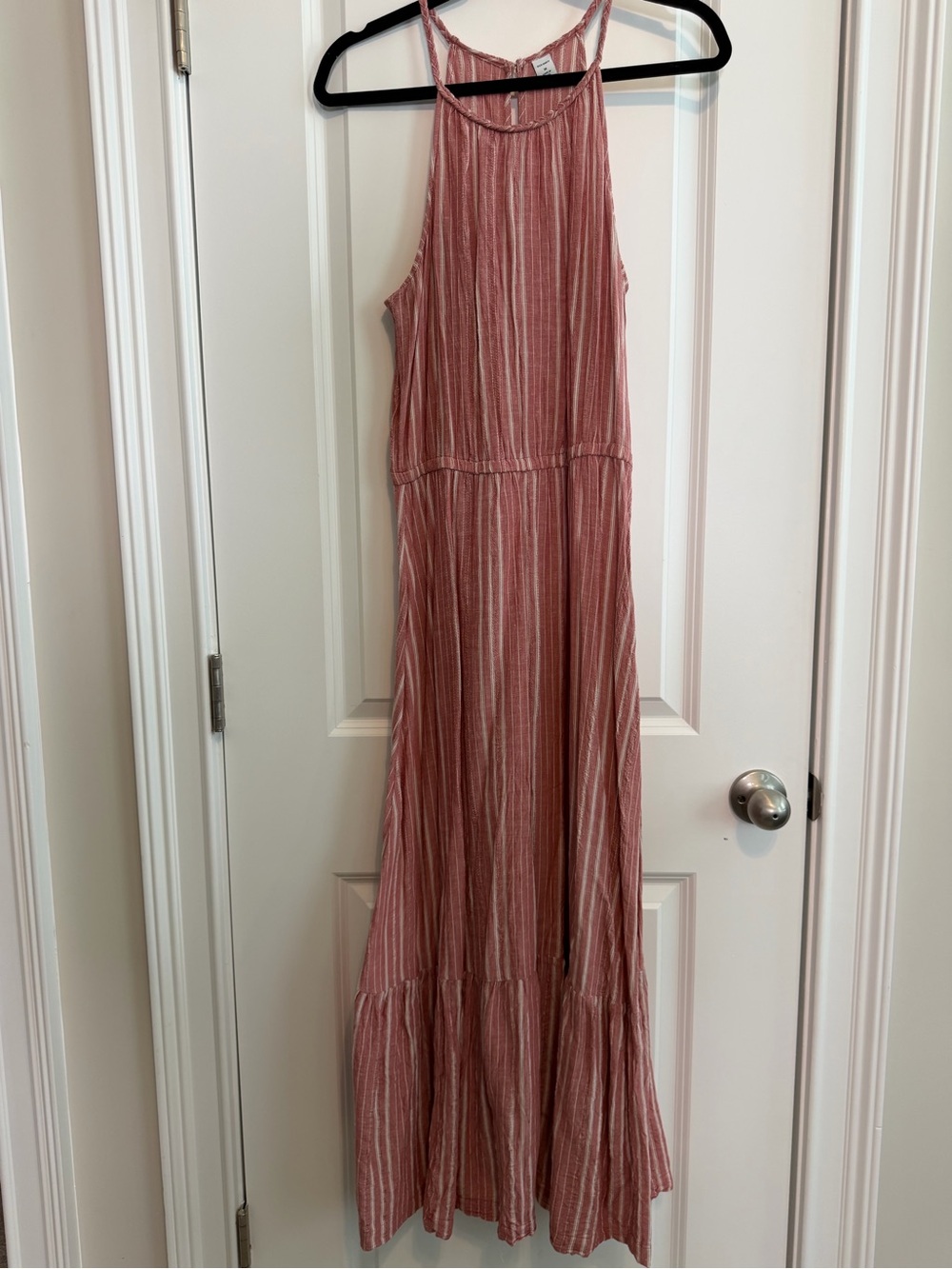 Old Navy Pink Striped Maxi Dress